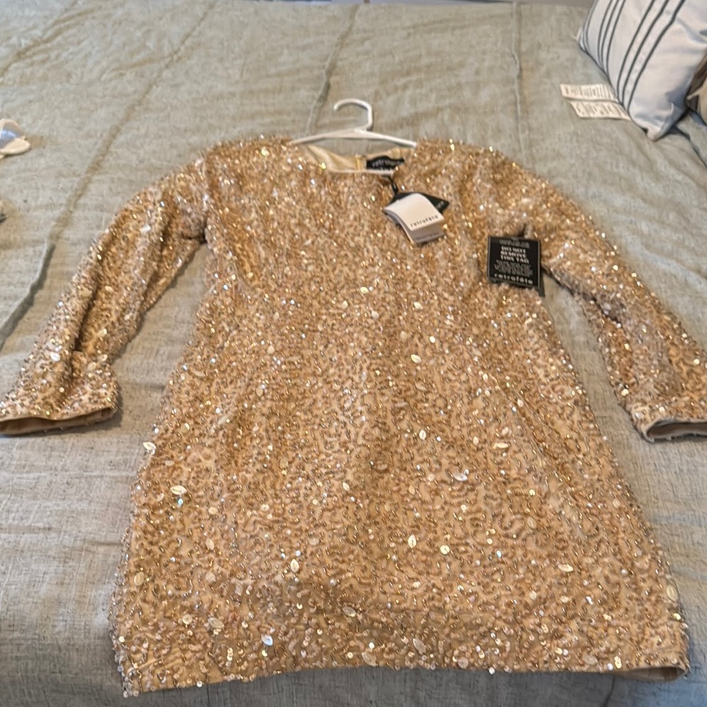 Sequin Gold Kids Dress